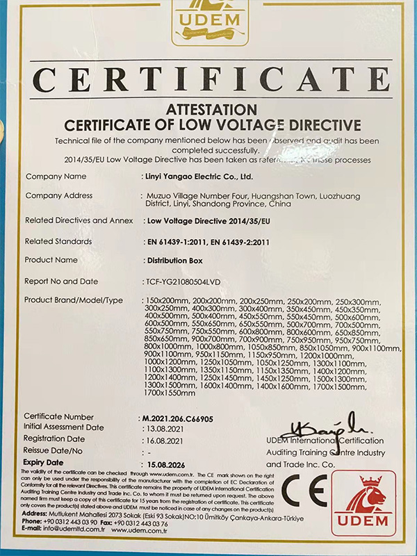 Our Certificates